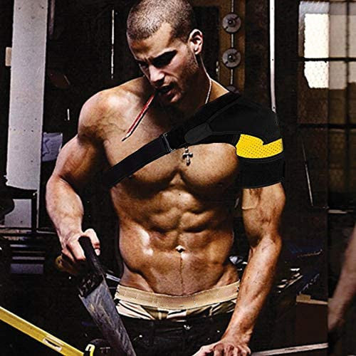 Adjustable Breathable Sports Shoulder Support with Ice Pack