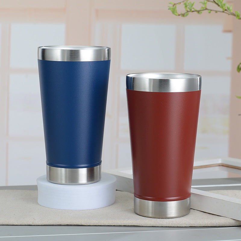 Vakuumisolierter Bierkrug - Reisebecher aus Edelstahl