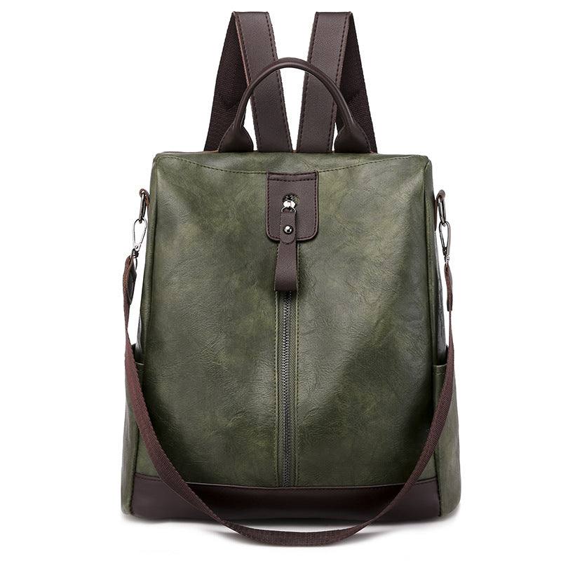Großer Anti-Diebstahl-Rucksack für Damen (PU-Leder)