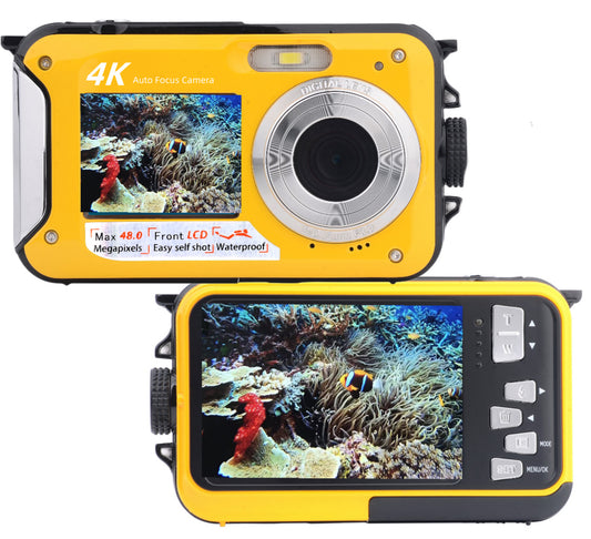 4K 48MP Waterproof Digital Camera with Dual Screen