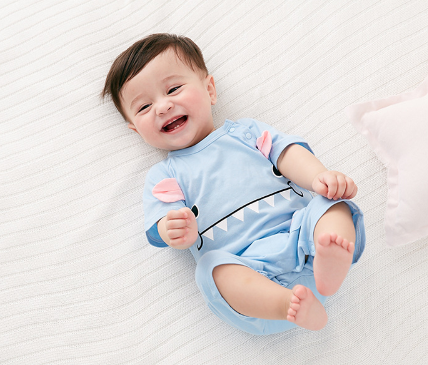 Baby Summer Romper for Boys - Korean Style Short Sleeve