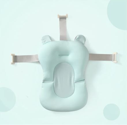 Baby Bath Seat – Foldable, Anti-Slip, Soft Cushion