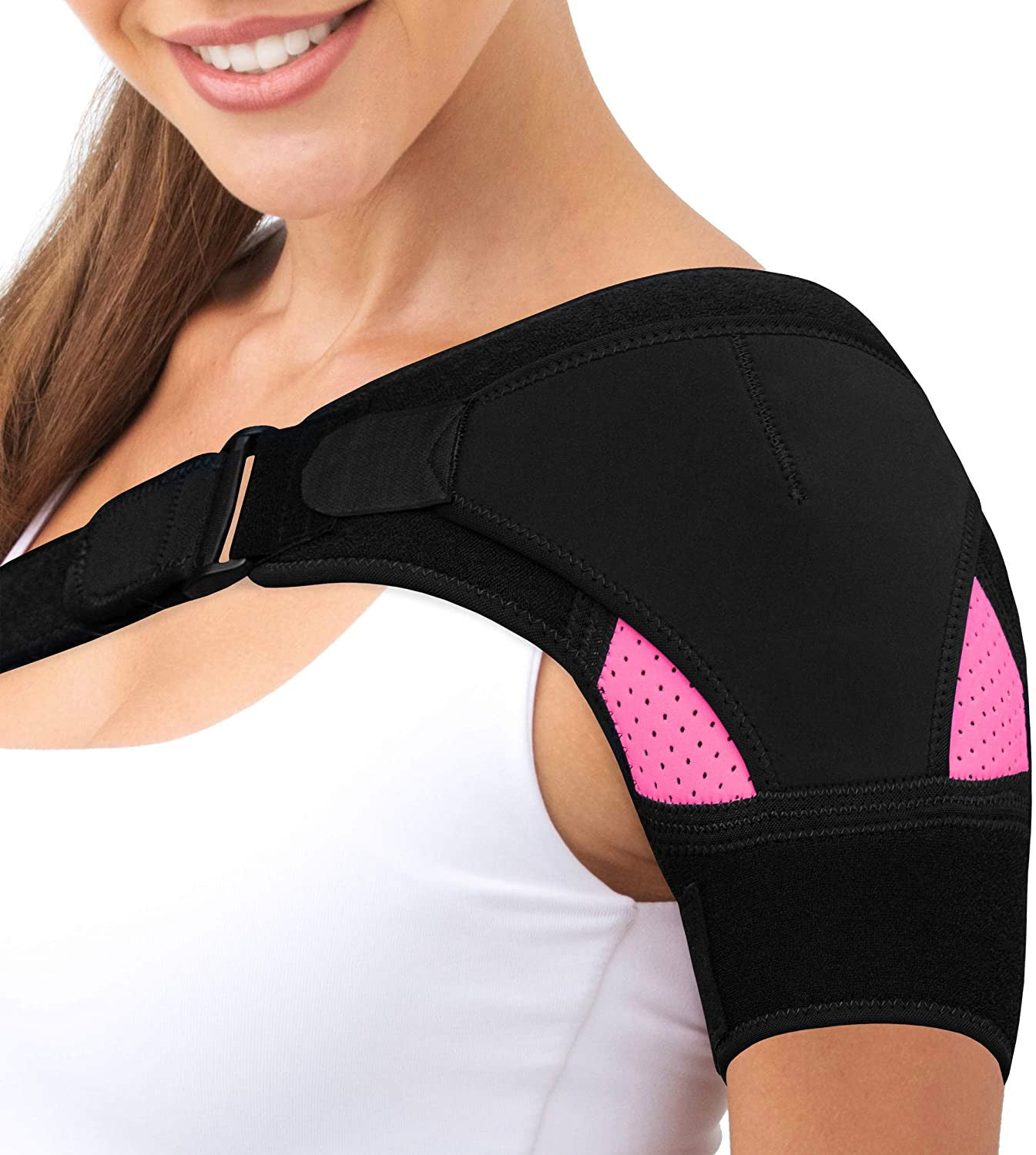 Adjustable Breathable Sports Shoulder Support with Ice Pack