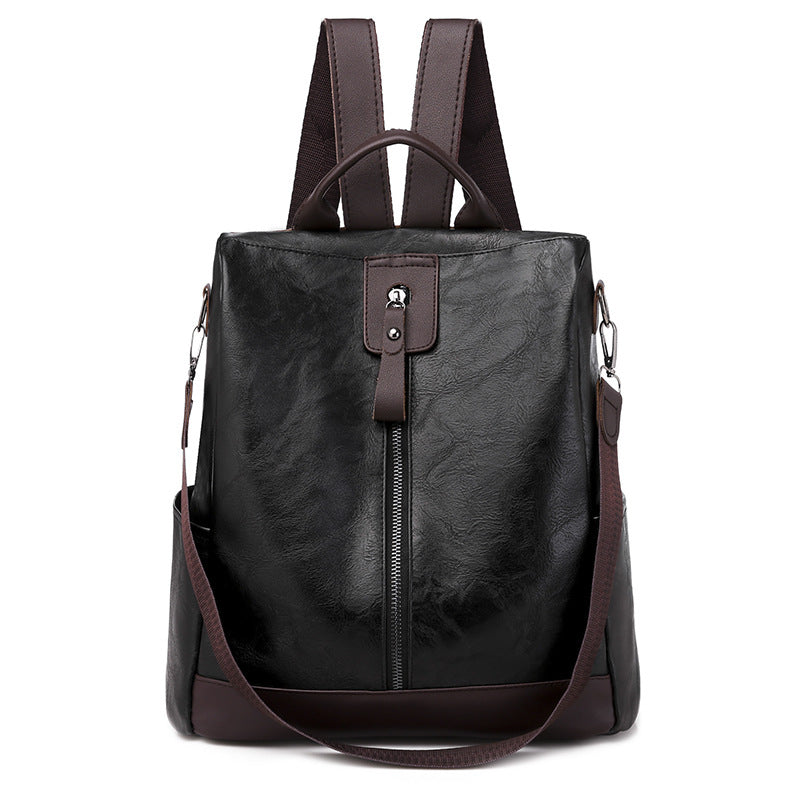 Großer Anti-Diebstahl-Rucksack für Damen (PU-Leder)