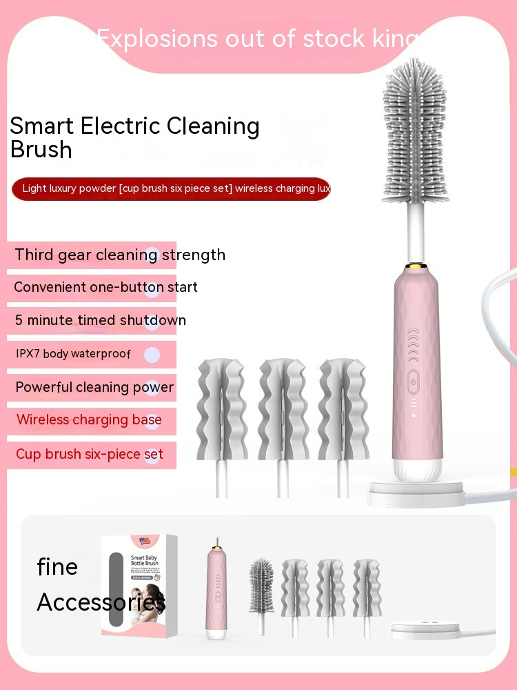 Electric Baby Bottle Brush with Sponge Head