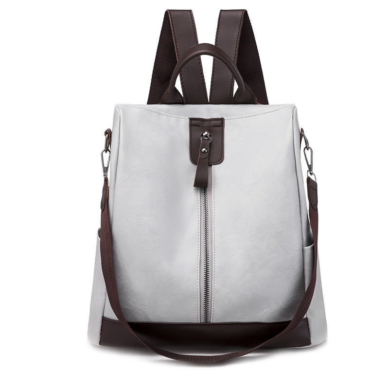 Großer Anti-Diebstahl-Rucksack für Damen (PU-Leder)