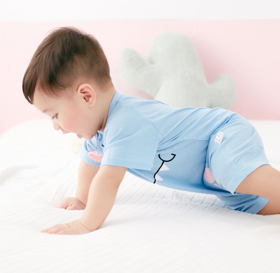 Baby Summer Romper for Boys - Korean Style Short Sleeve