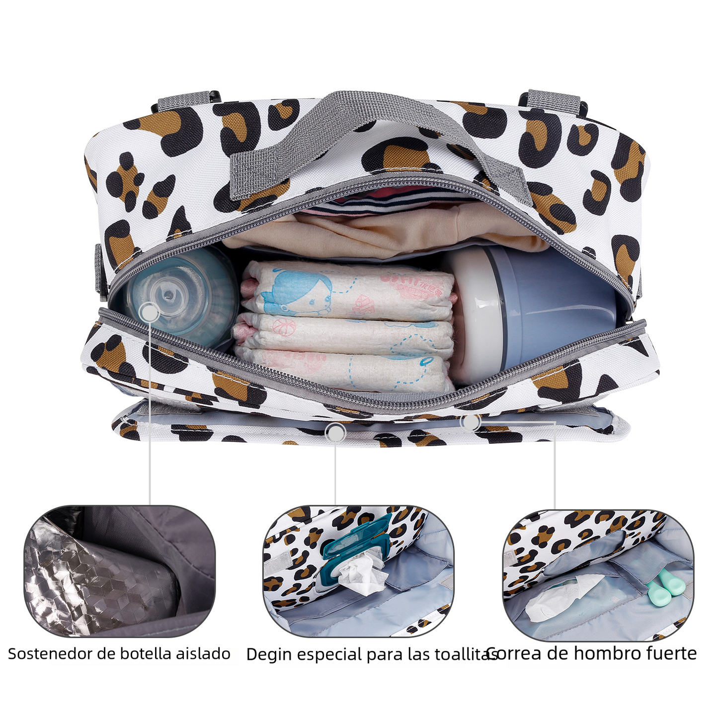 Waterproof Baby Stroller Diaper Bag with Print