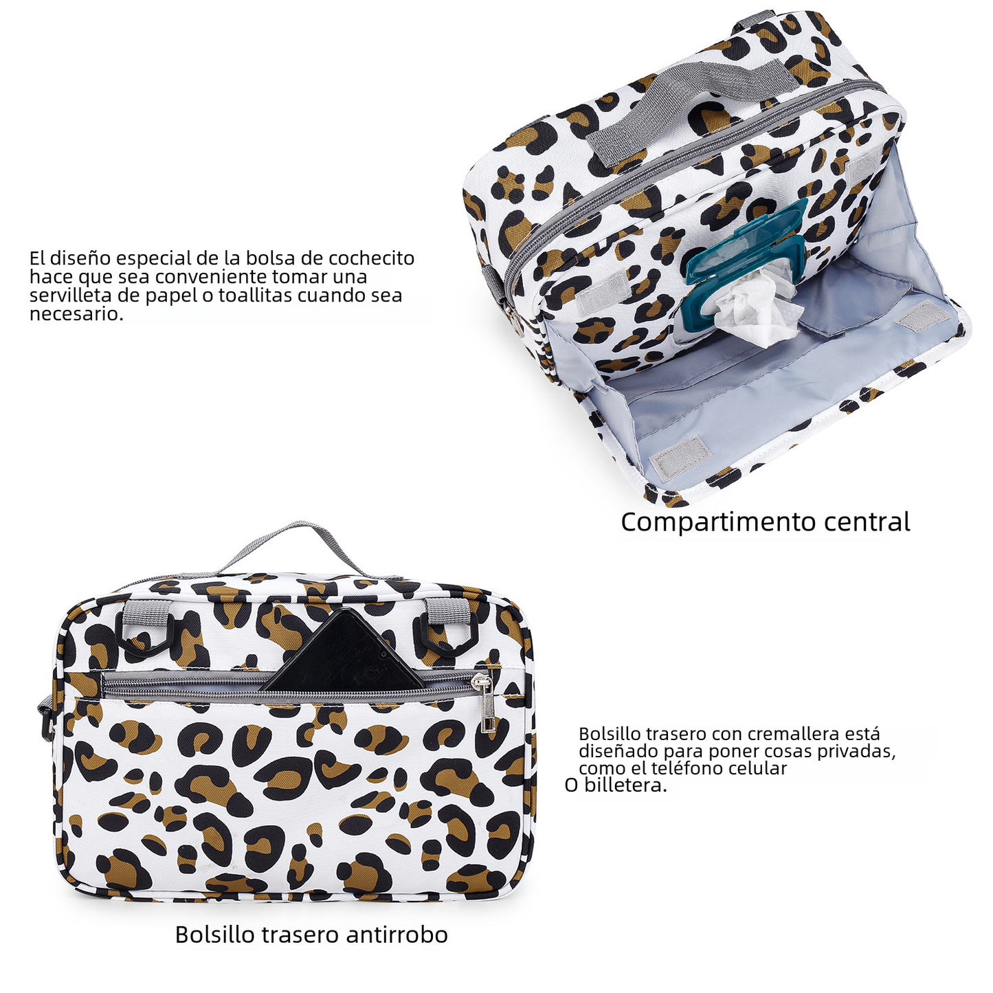 Waterproof Baby Stroller Diaper Bag with Print