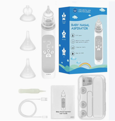 Wiederaufladbarer elektrischer Baby-Nasensauger mit einstellbarer Saugkraft