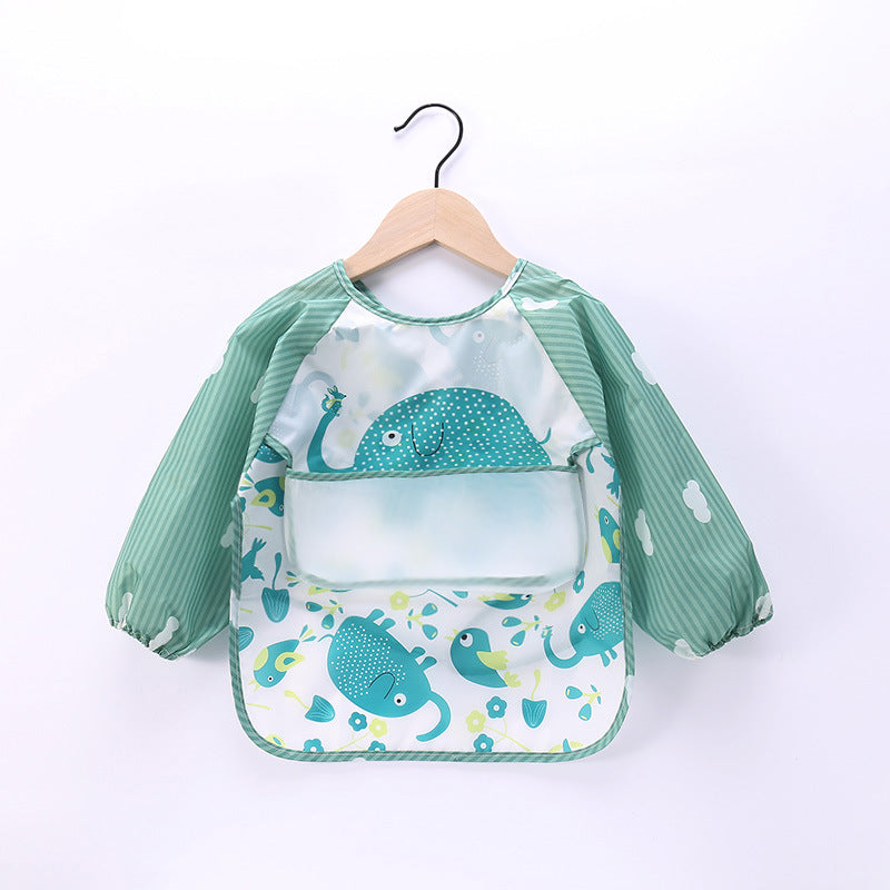 Wasserdichtes Baby-Lätzchen mit Cartoon-Design und Tasche