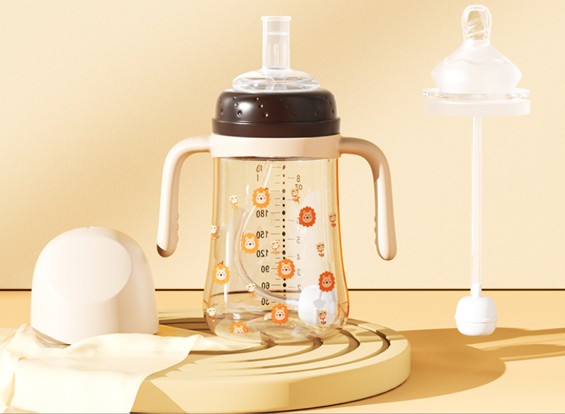 Newborn Baby Dual-Use Straw Drinking Cup