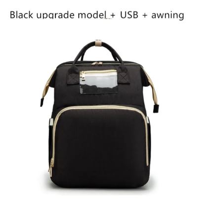 Foldable bed diaper bag