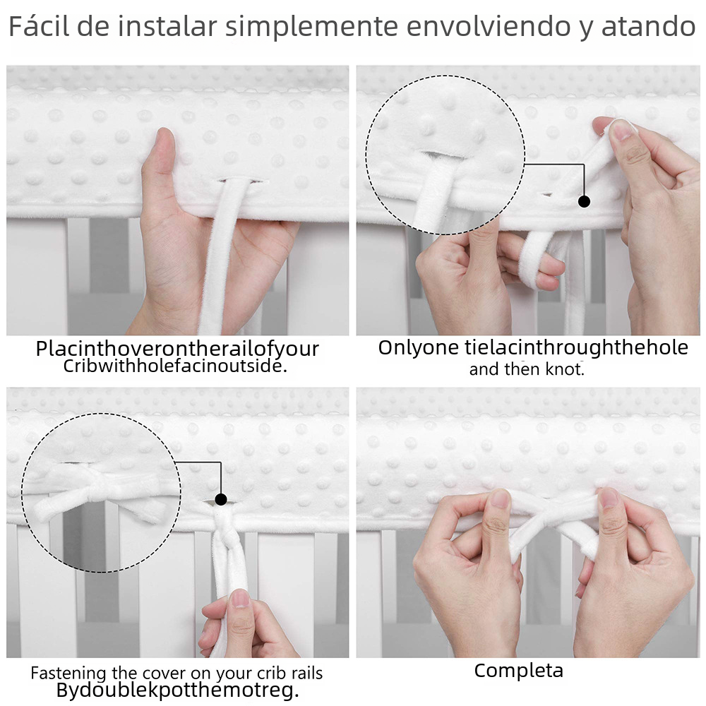Baby Crib Plush Edge Bumper Guard for Safety