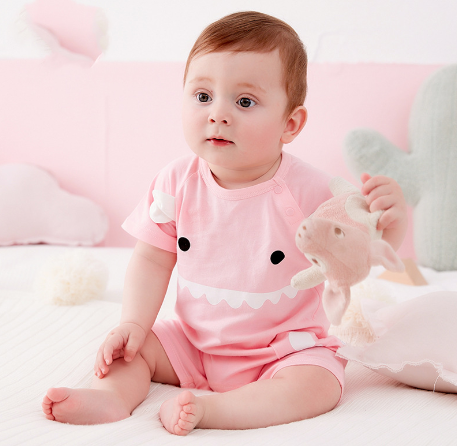 Baby Summer Romper for Boys - Korean Style Short Sleeve