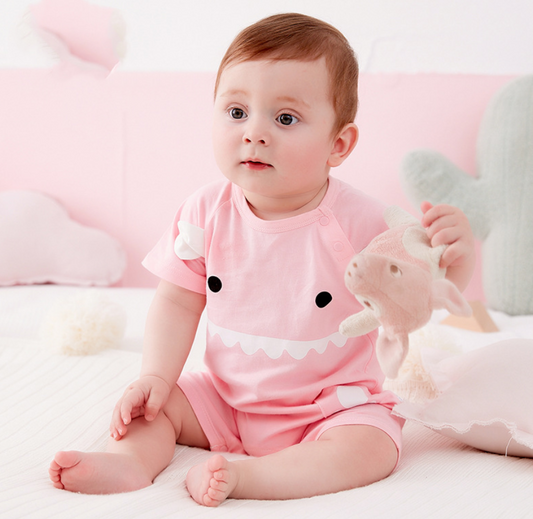 Baby Summer Romper for Boys - Korean Style Short Sleeve