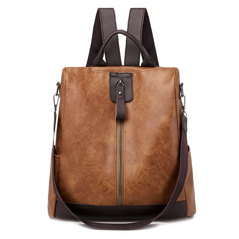 Großer Anti-Diebstahl-Rucksack für Damen (PU-Leder)