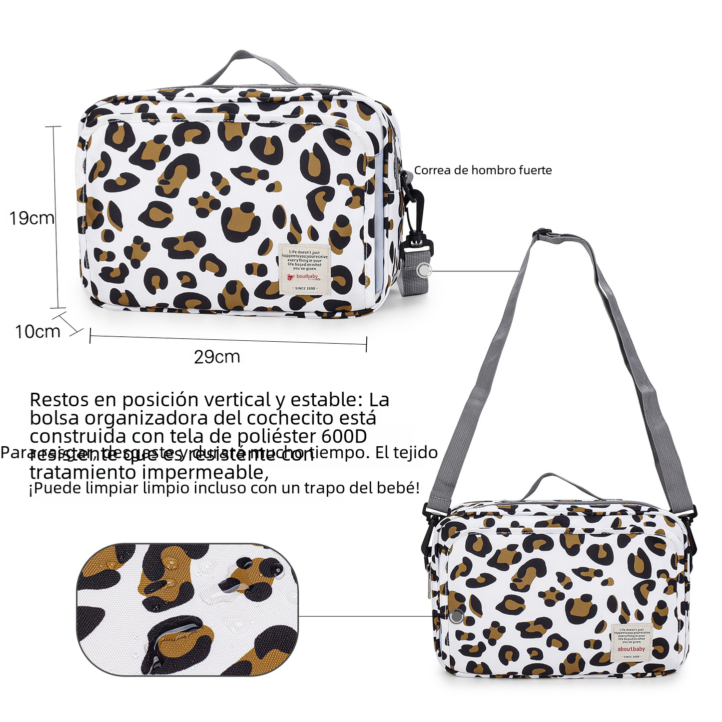 Waterproof Baby Stroller Diaper Bag with Print