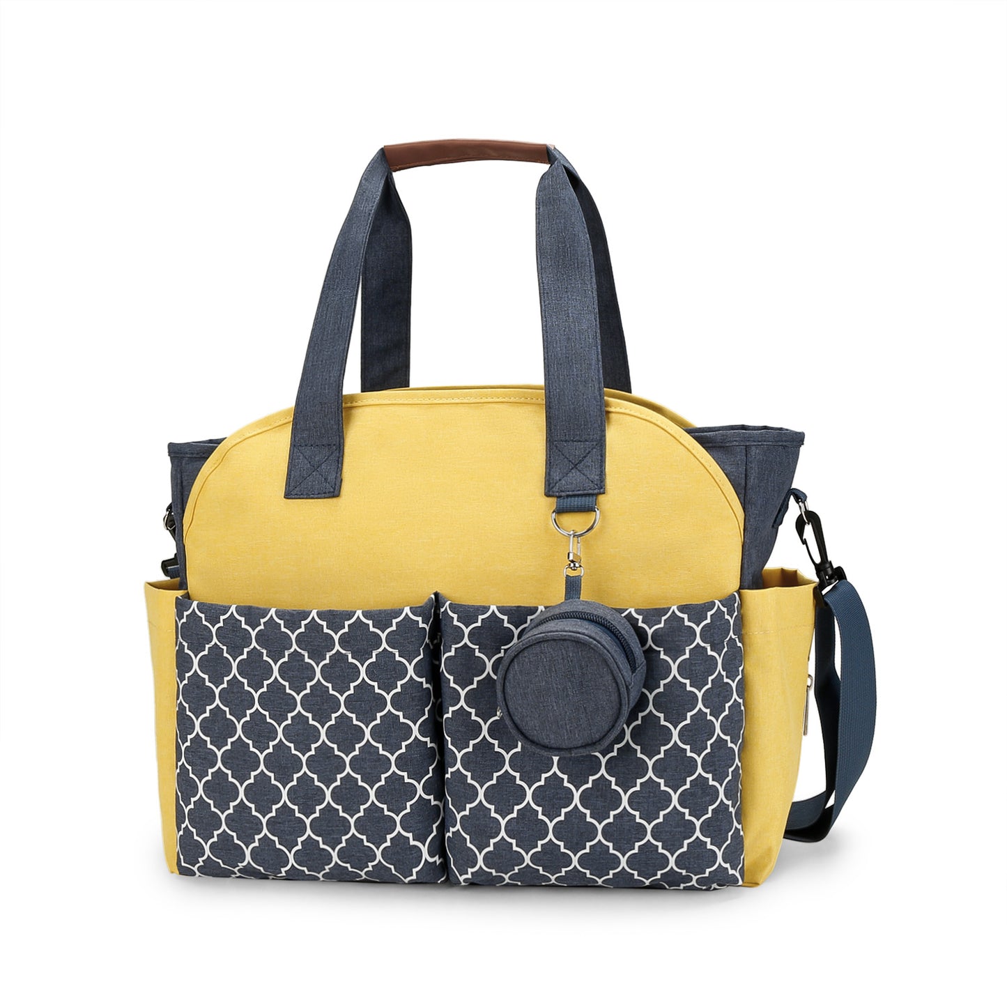 New Stylish Mommy Bag with Geometric Print and Pacifier