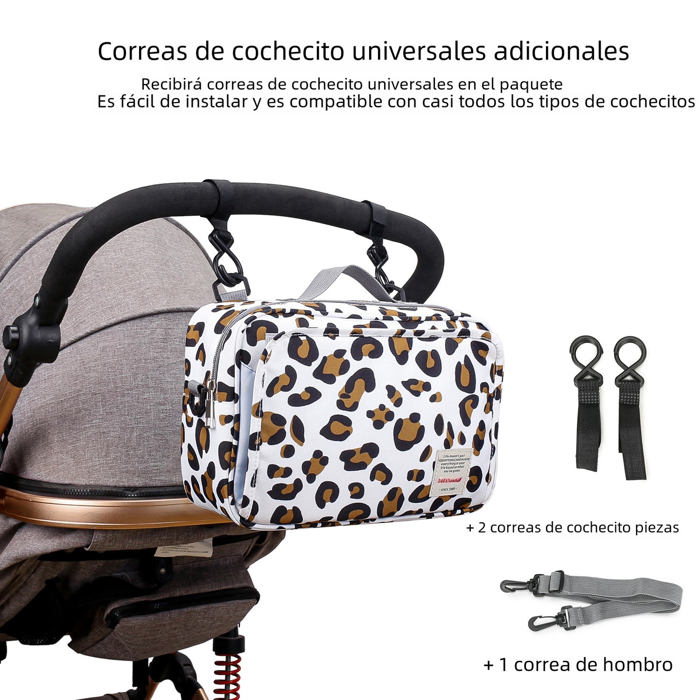Waterproof Baby Stroller Diaper Bag with Print