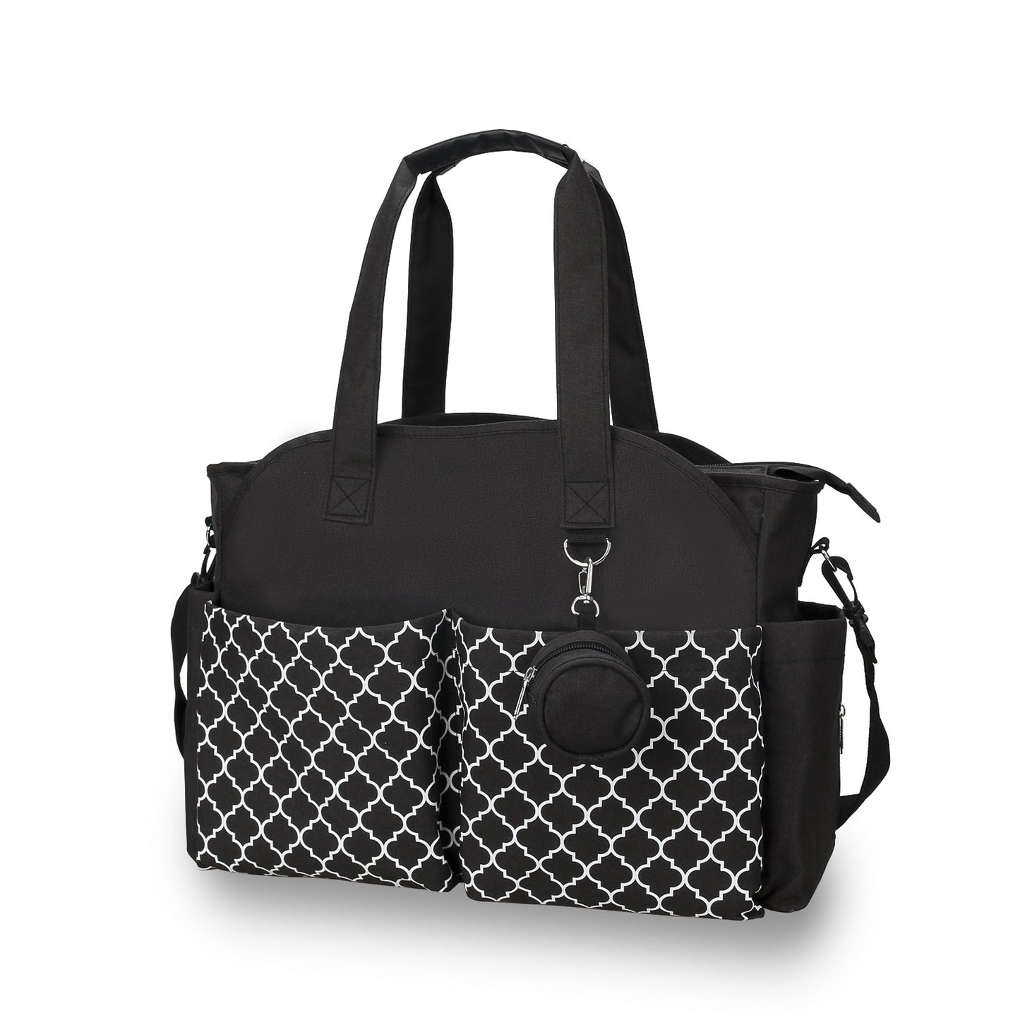 New Stylish Mommy Bag with Geometric Print and Pacifier