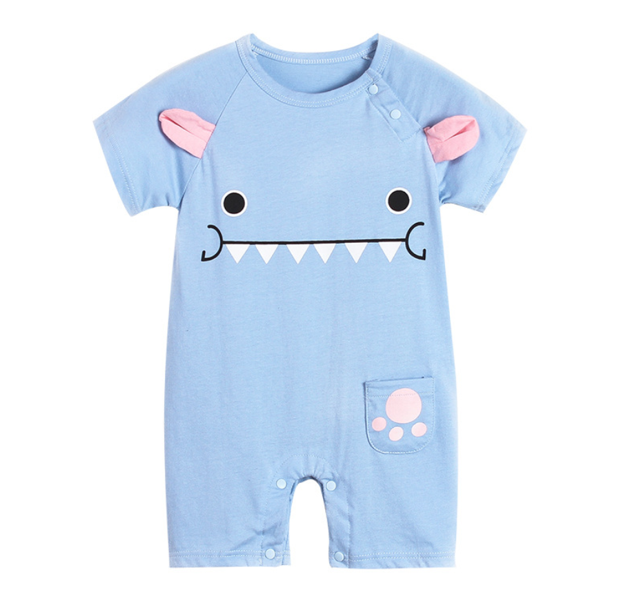 Baby Summer Romper for Boys - Korean Style Short Sleeve