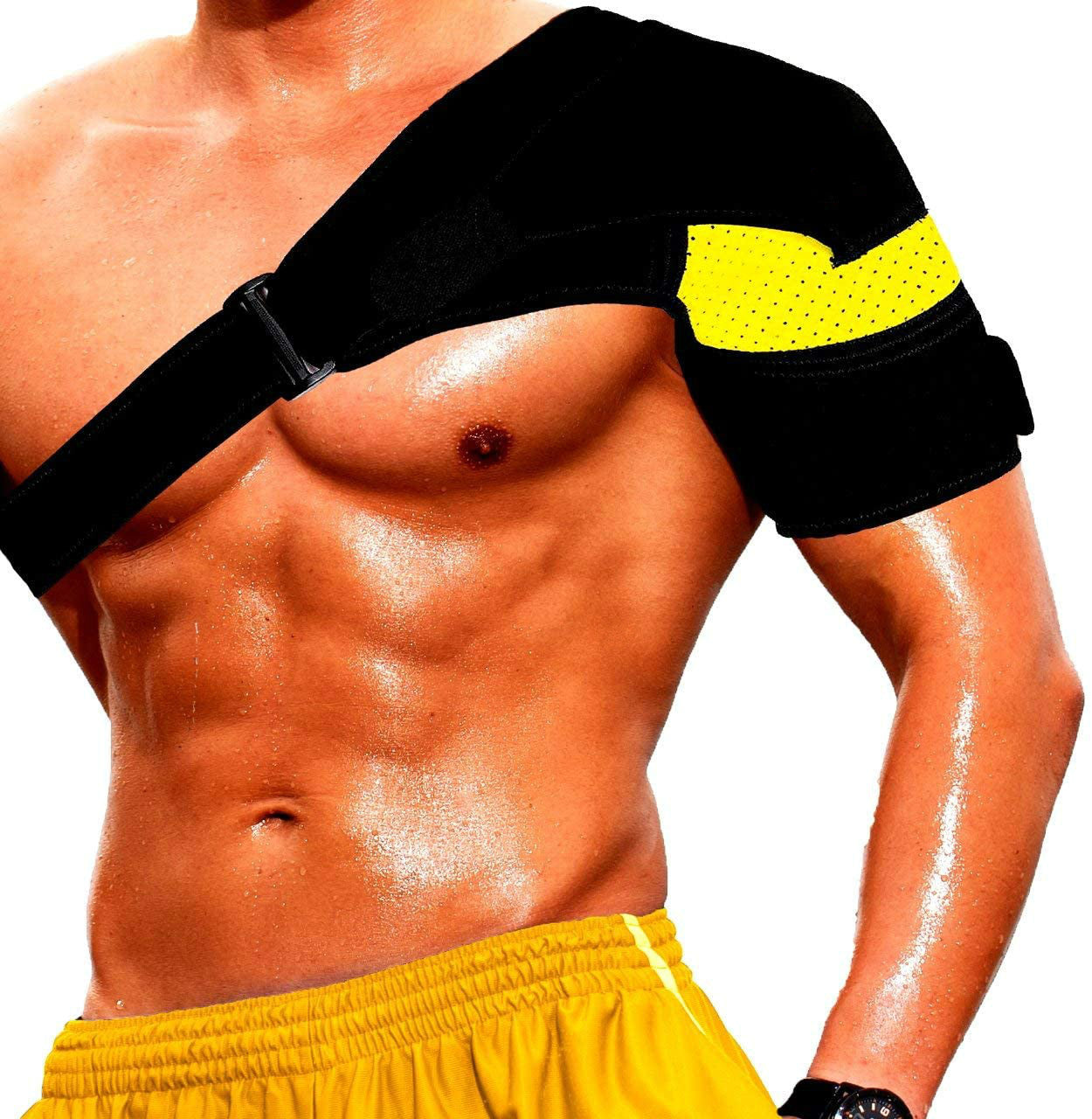 Adjustable Breathable Sports Shoulder Support with Ice Pack
