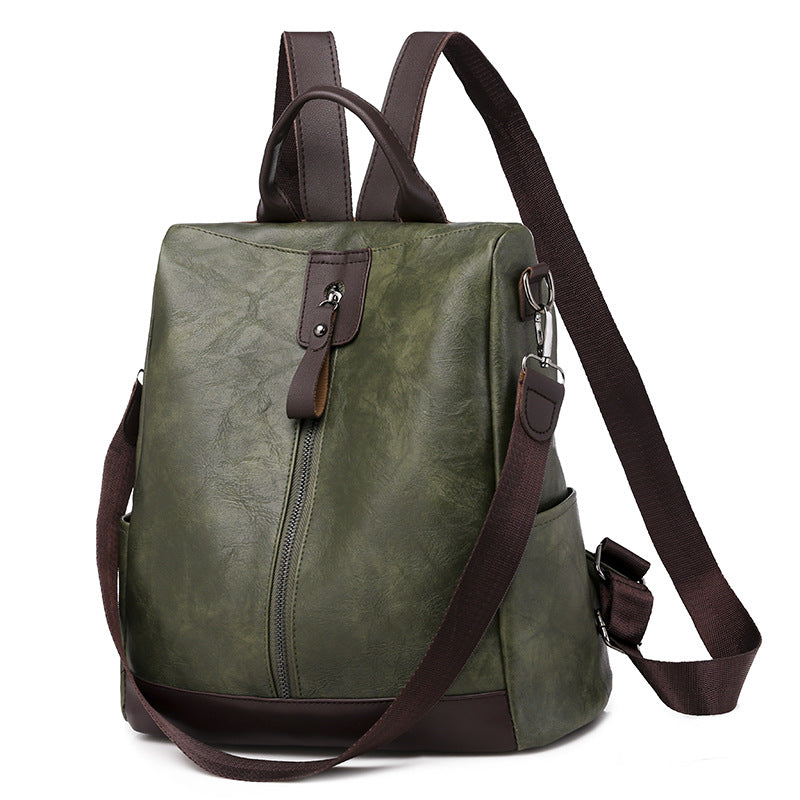 Großer Anti-Diebstahl-Rucksack für Damen (PU-Leder)