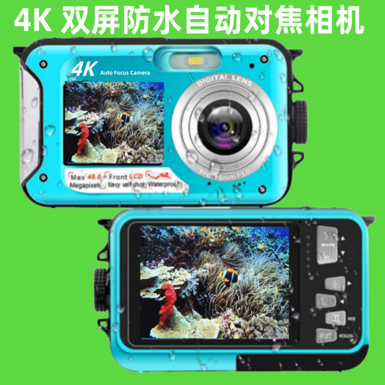 4K 48MP Waterproof Digital Camera with Dual Screen