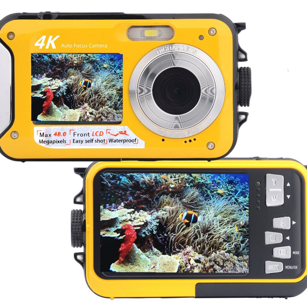 4K 48MP Waterproof Digital Camera with Dual Screen